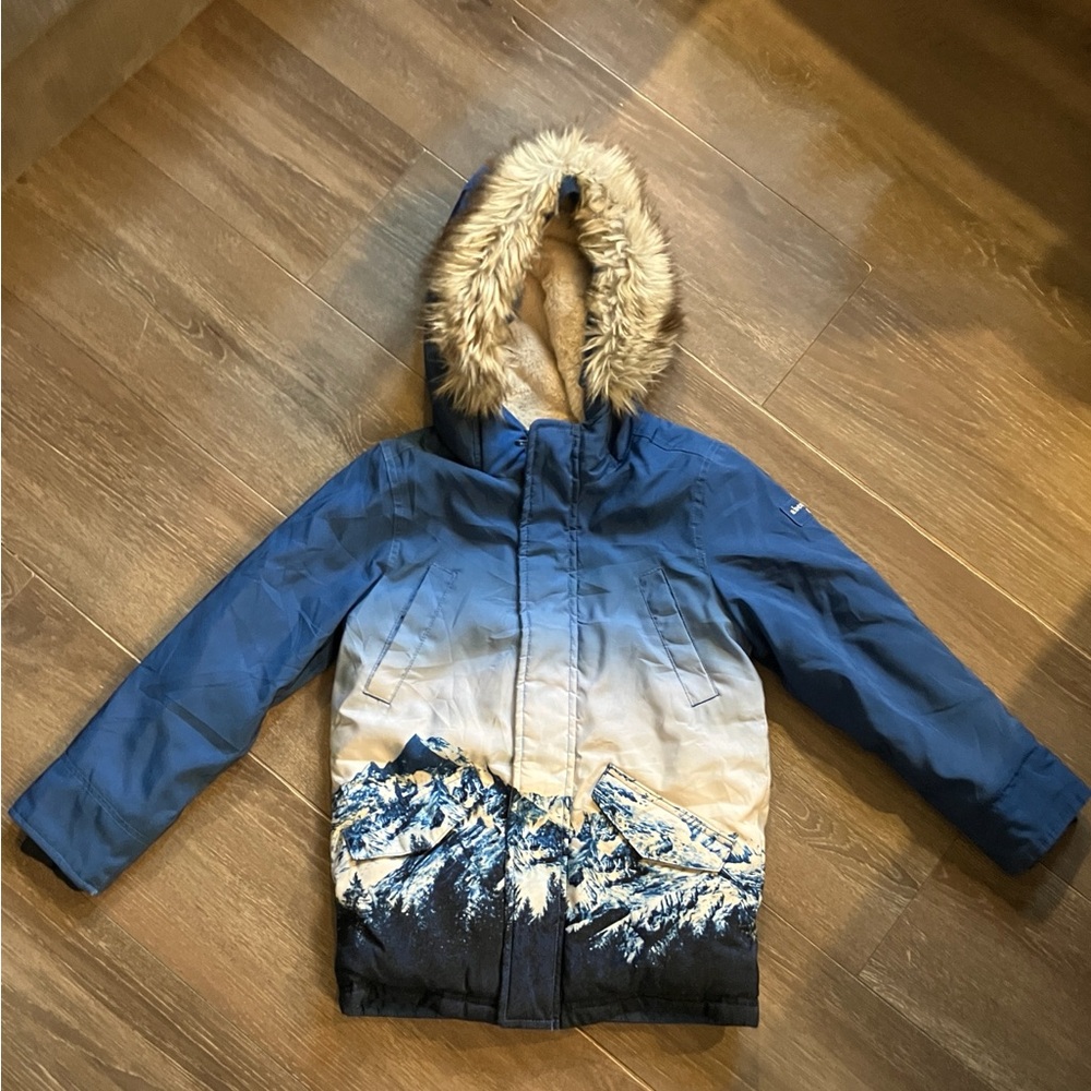Abercrombie Kids Blue Mountain Scene Puffer Jacket